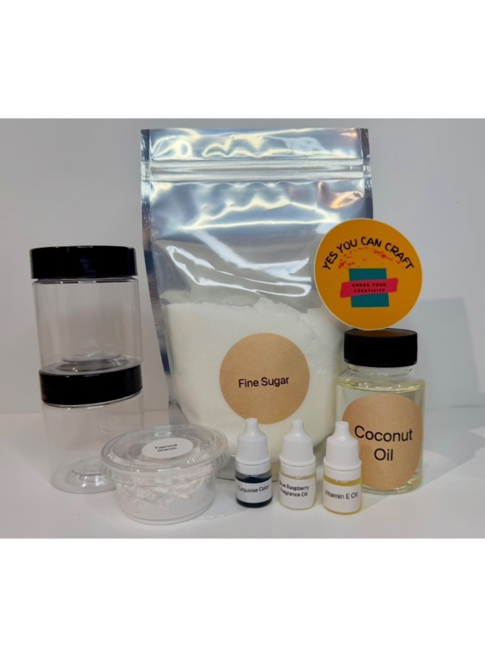 DIY Sugar Scrub Making Kit- Blue Raspberry - Picture 3 of 4